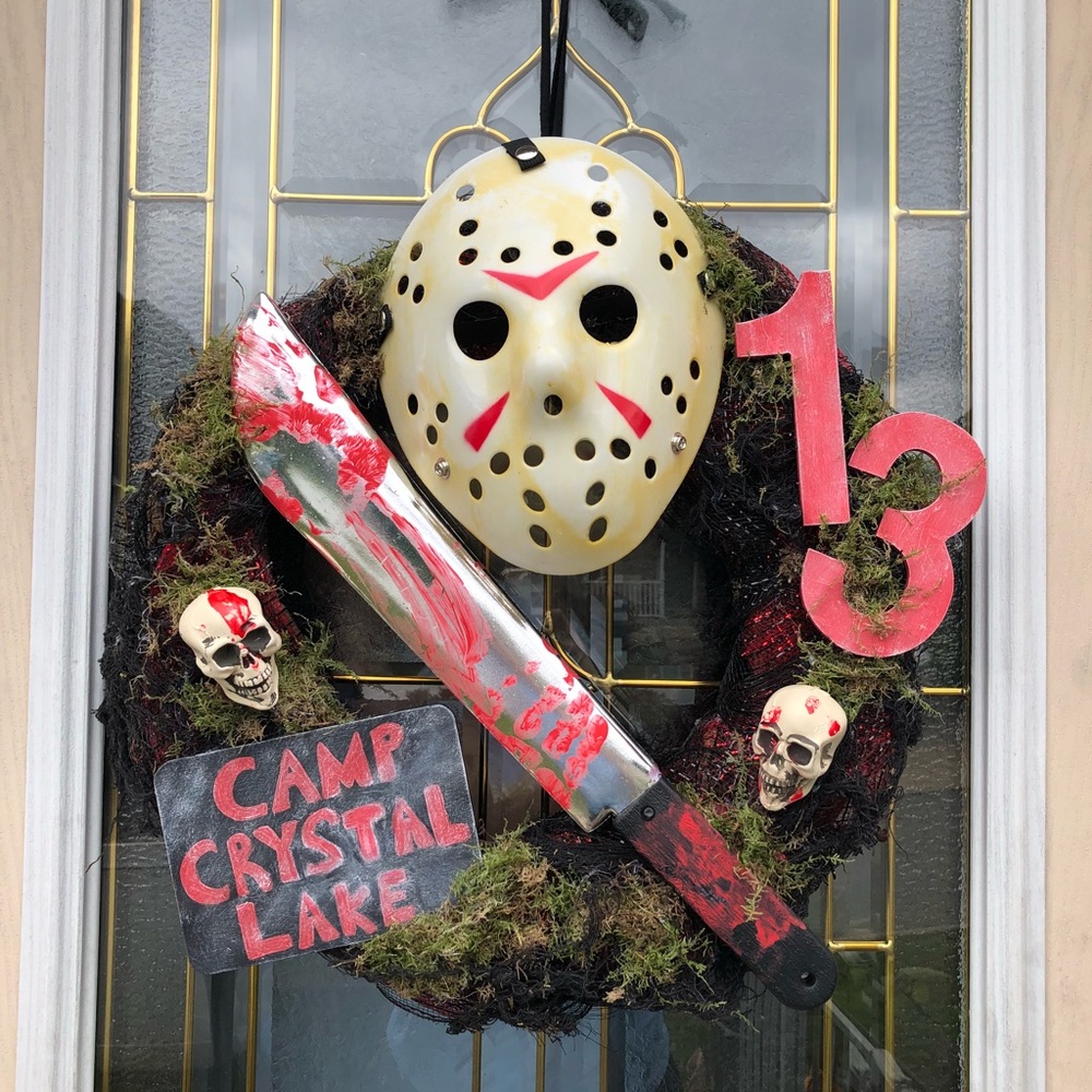 Jason Voorhees Friday the 13th Halloween Wreath